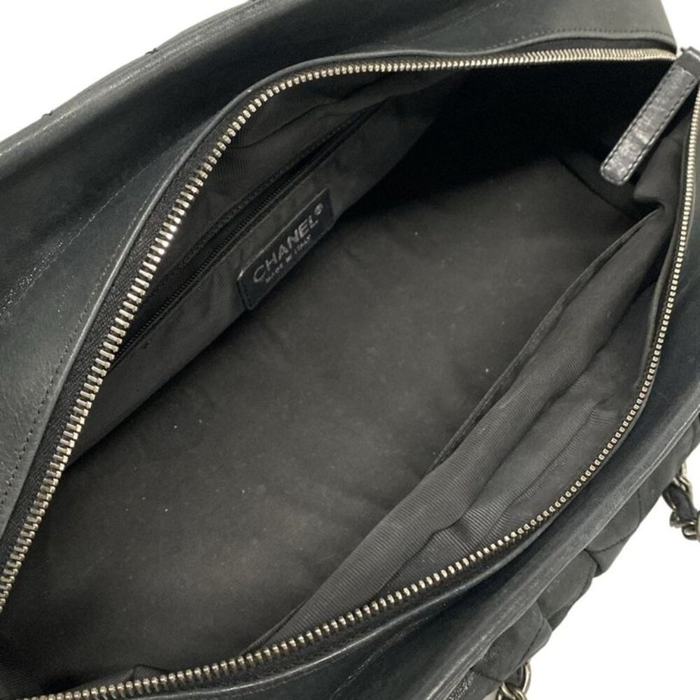 ★SOLD★ Chanel Shoulder Bag Quilted Black Chain Vintage Silver - Picture 7 of 15